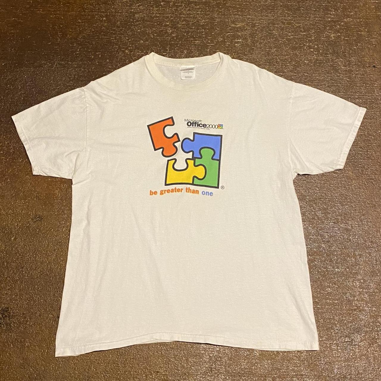 2000 Microsoft Windows Promo Launch Tee Size:... - Depop