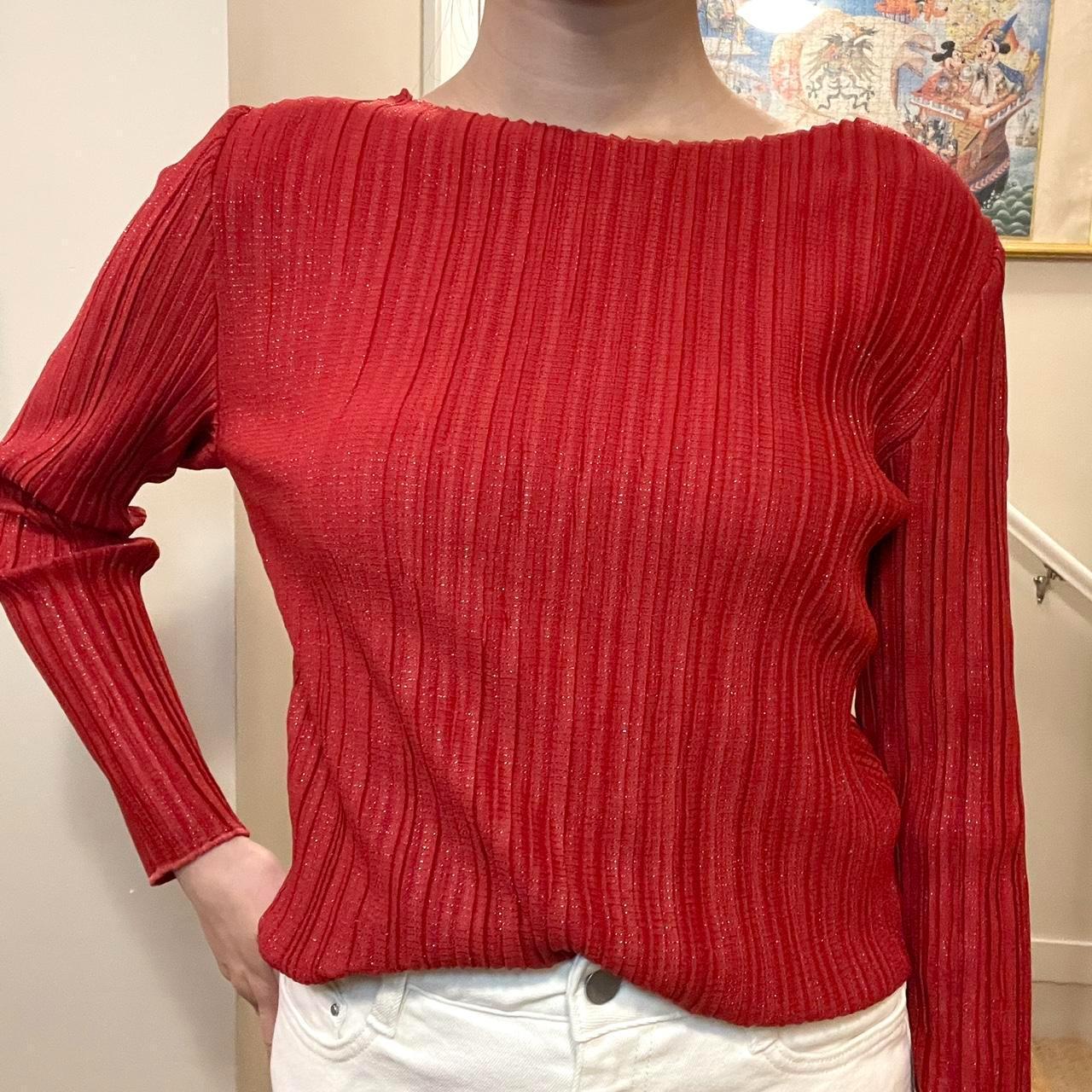 Marks & Spencer Women's Red and Silver Blouse (4)