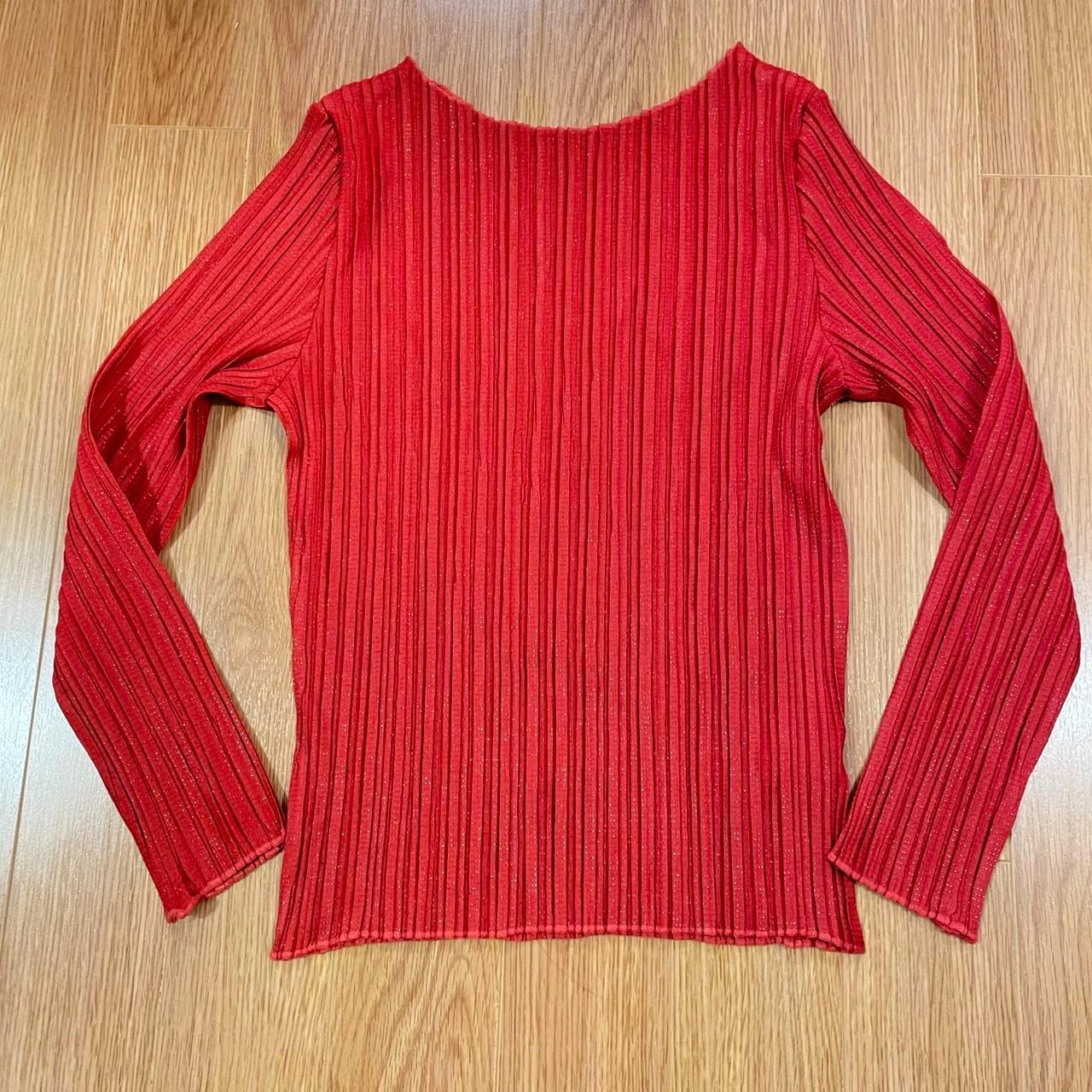 Marks & Spencer Women's Red and Silver Blouse (2)