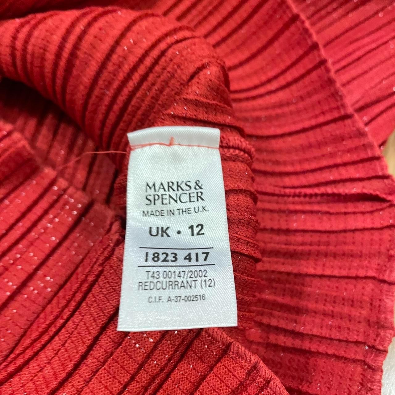 Marks & Spencer Women's Red and Silver Blouse (3)