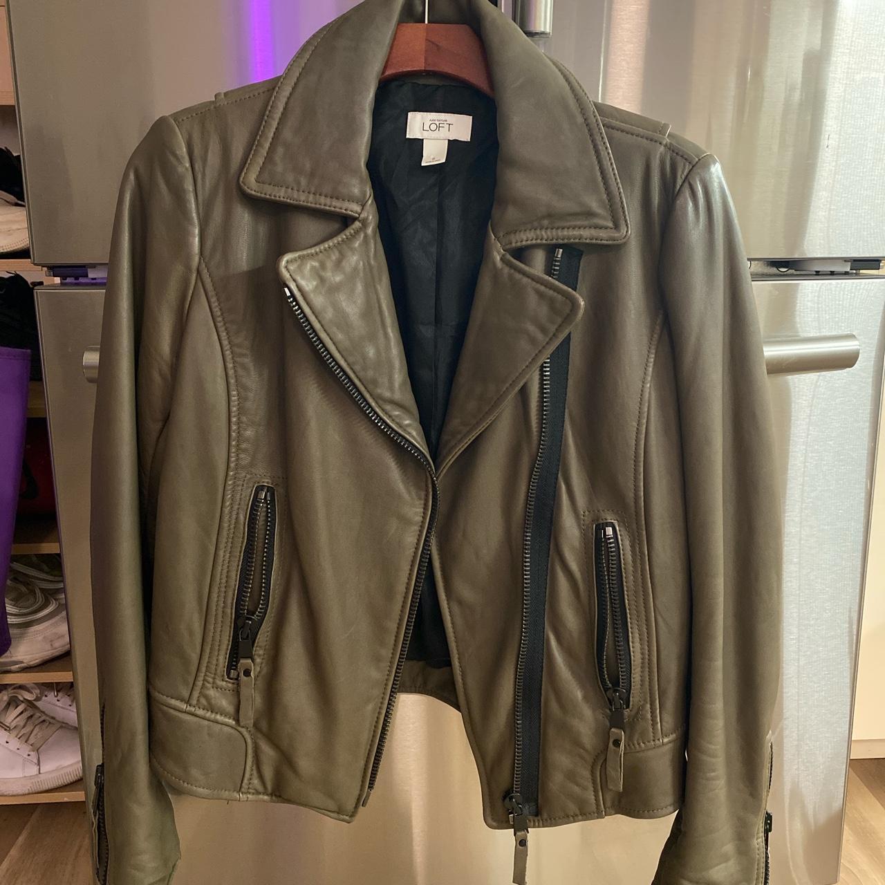 Ann taylor store loft leather jacket