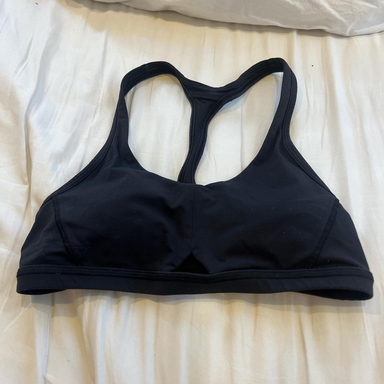 Lululemon black sports bra Size 6 Cute little cut... - Depop