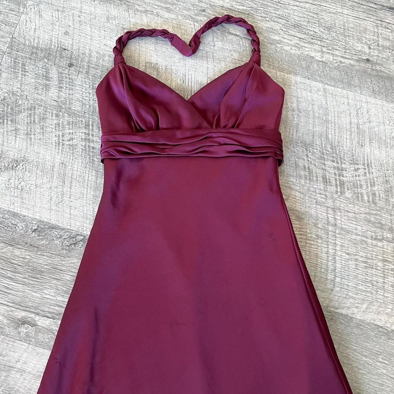 David's Bridal Women's Burgundy Dress Depop