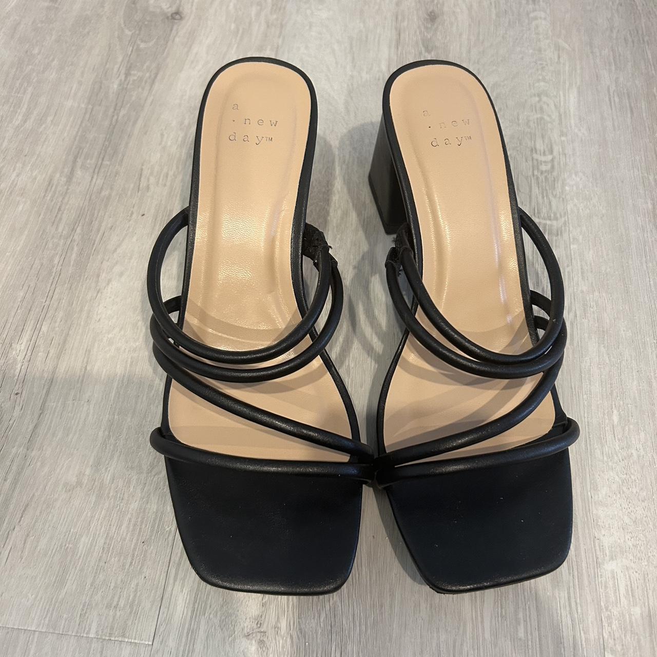 Small Heel Strappy Sandals Target Target A New Day) Black