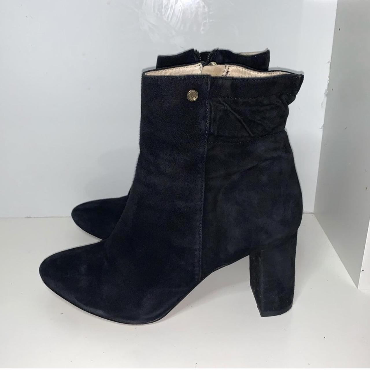 Louise et cie black leather block heels - Depop