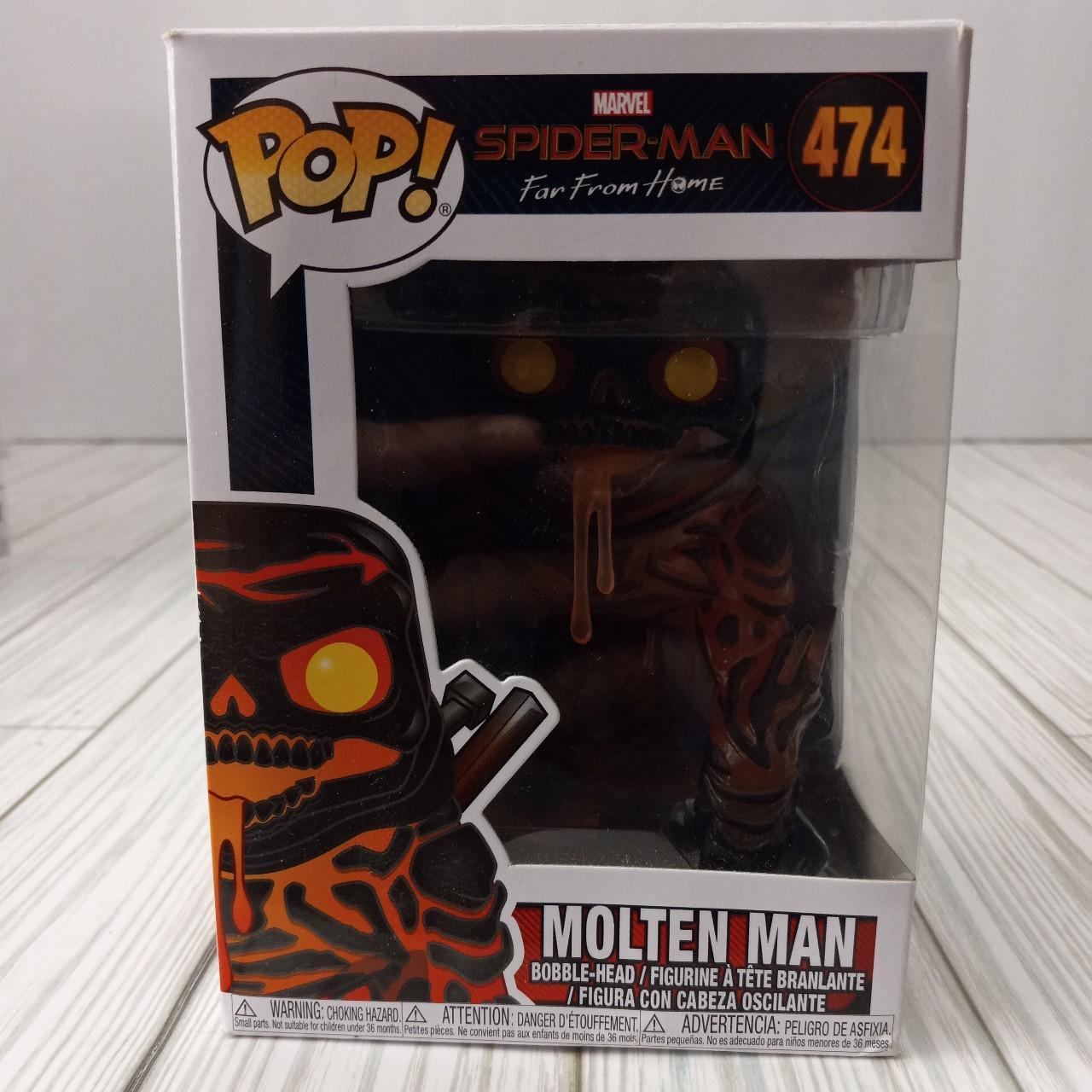 Marvel Spider-Man Far From Home Molten Man Bobble... - Depop