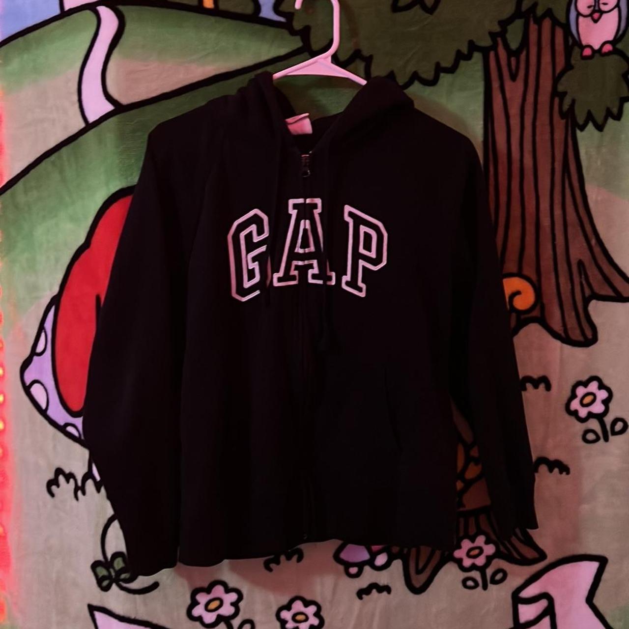 Gap Women's Black and White Jacket Depop