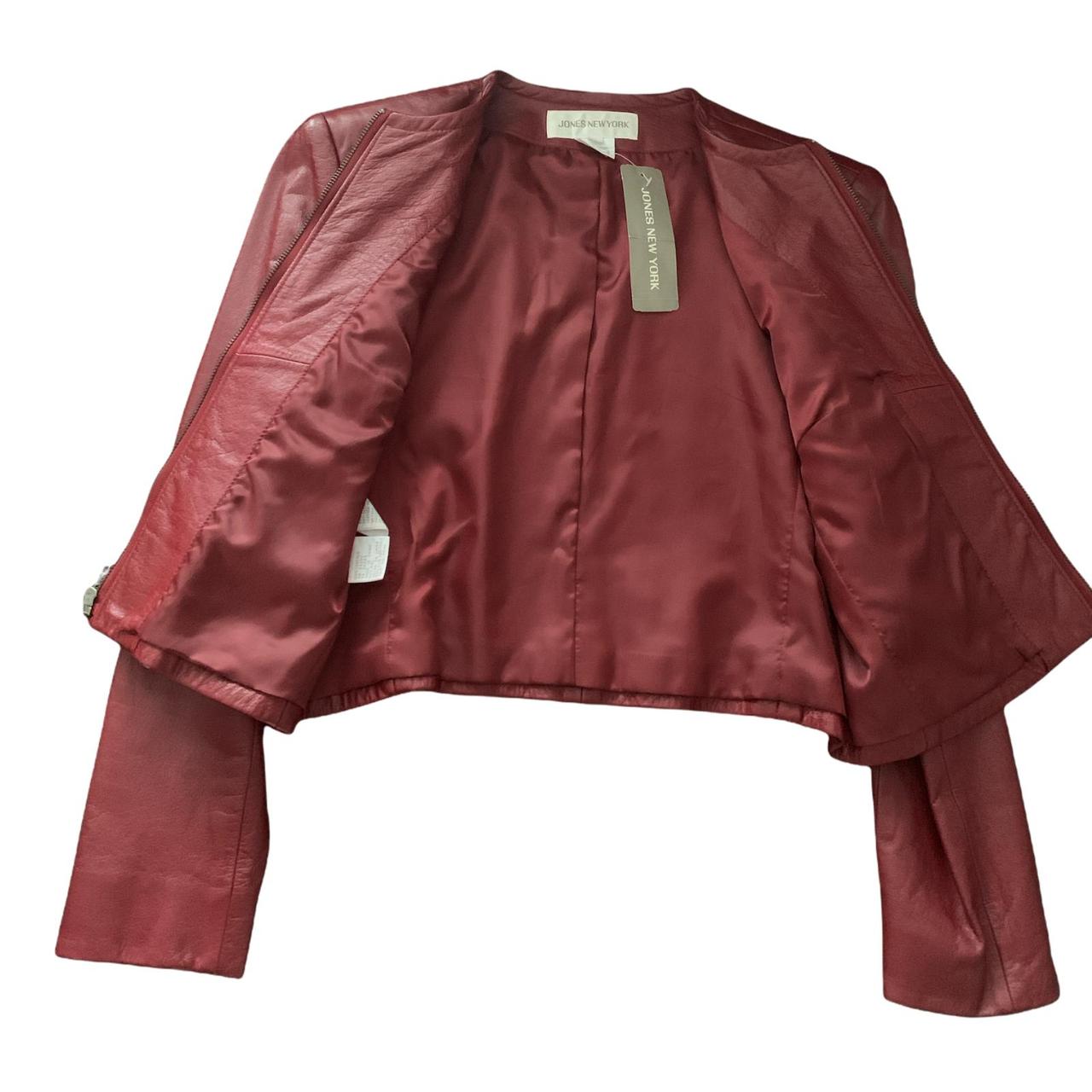 Jones new york red hotsell leather jacket