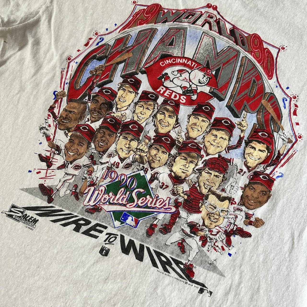 Vintage 1990 Cincinnati Reds World Series champions - Depop