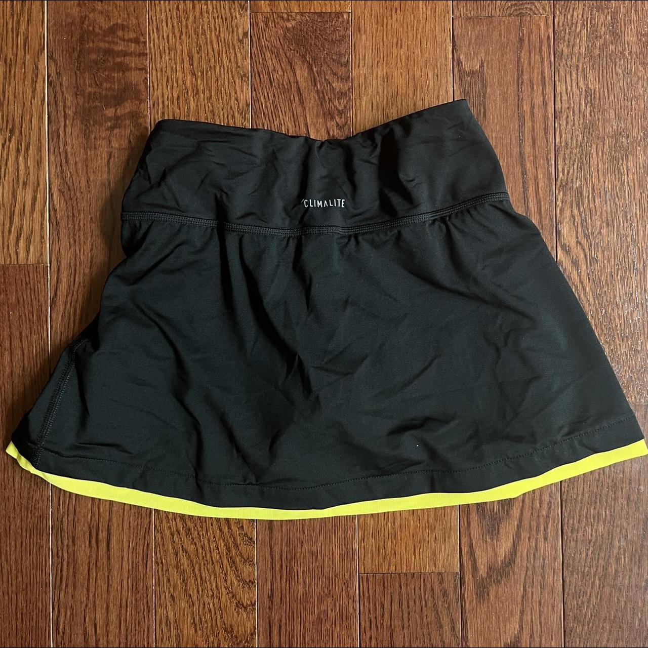 black and yellow adidas tennis skirt cute skirt