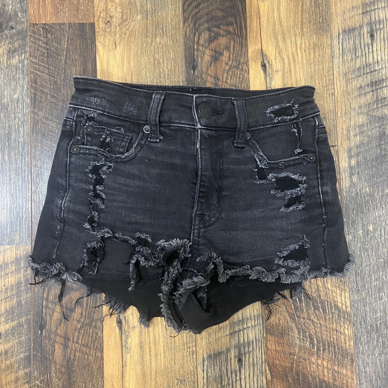 American Eagle Women's Black Shorts | Depop