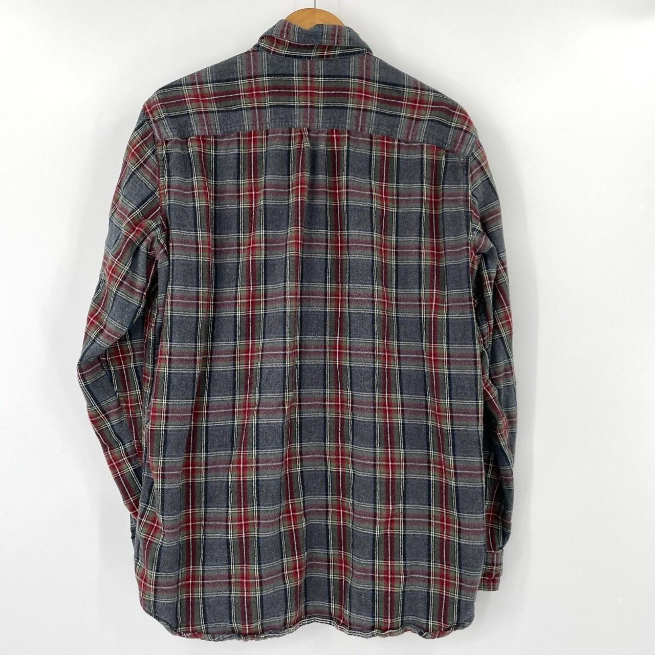 LL Bean Plaid Flannel Shirt Traditional Fit Cotton... - Depop