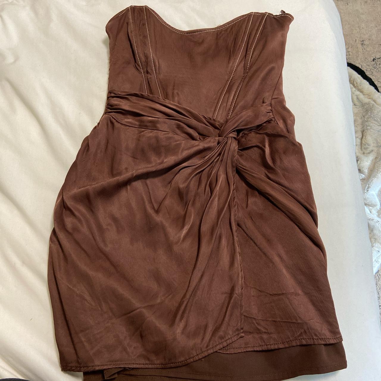 Zara Women's Brown Dress | Depop