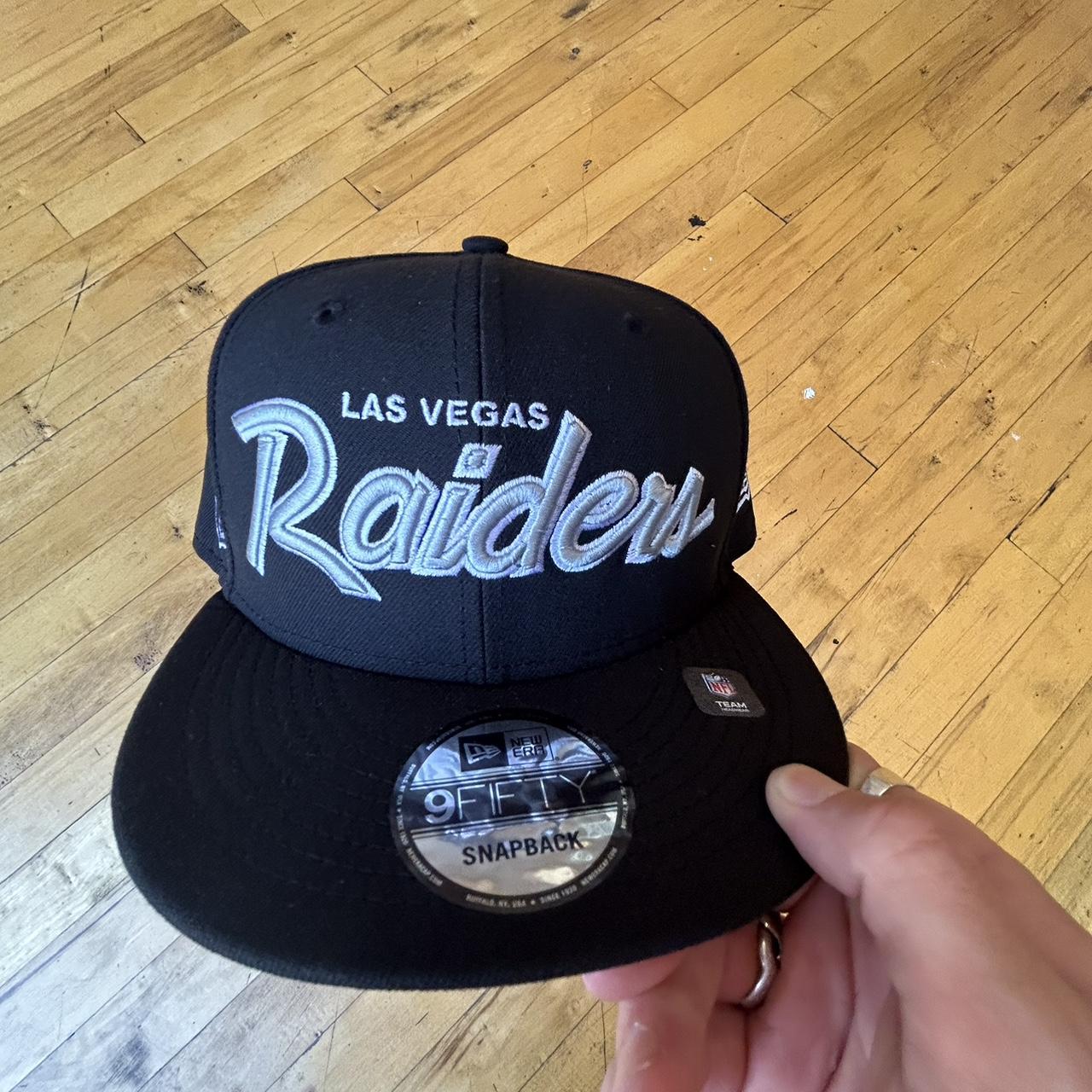 Men's Las Vegas Raiders New Era Black Script 9FIFTY Snapback Hat
