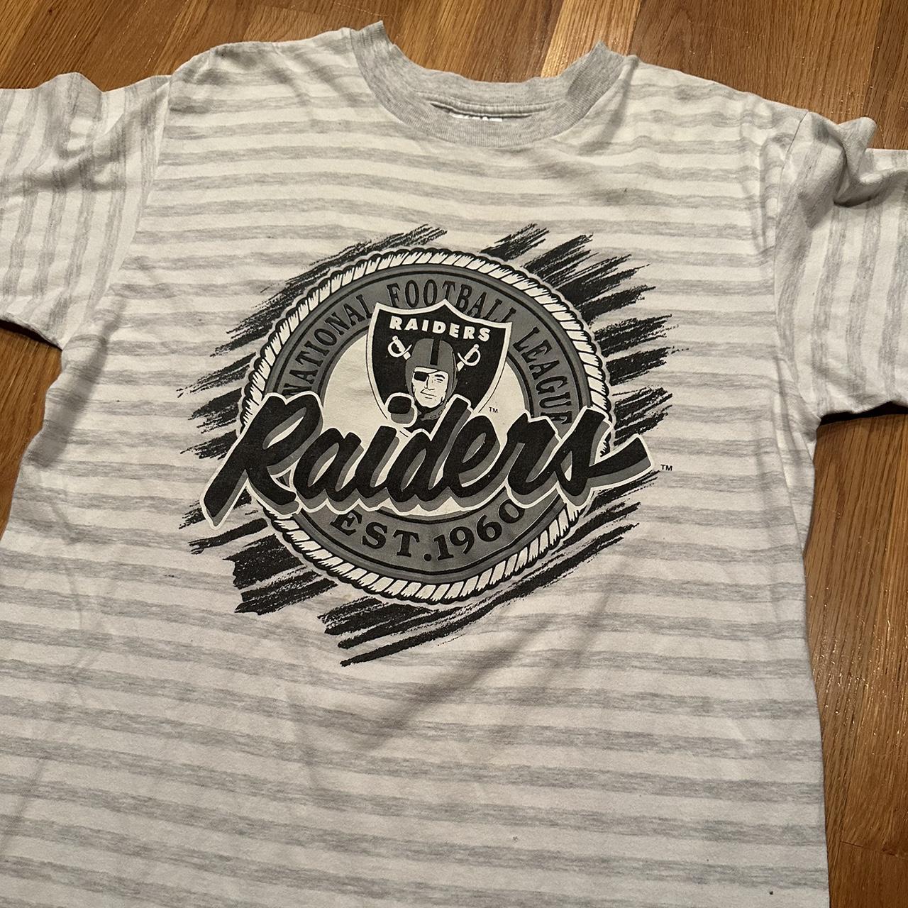 Vintage Raiders NFL Graphic Shirt Size L Brand: - Depop