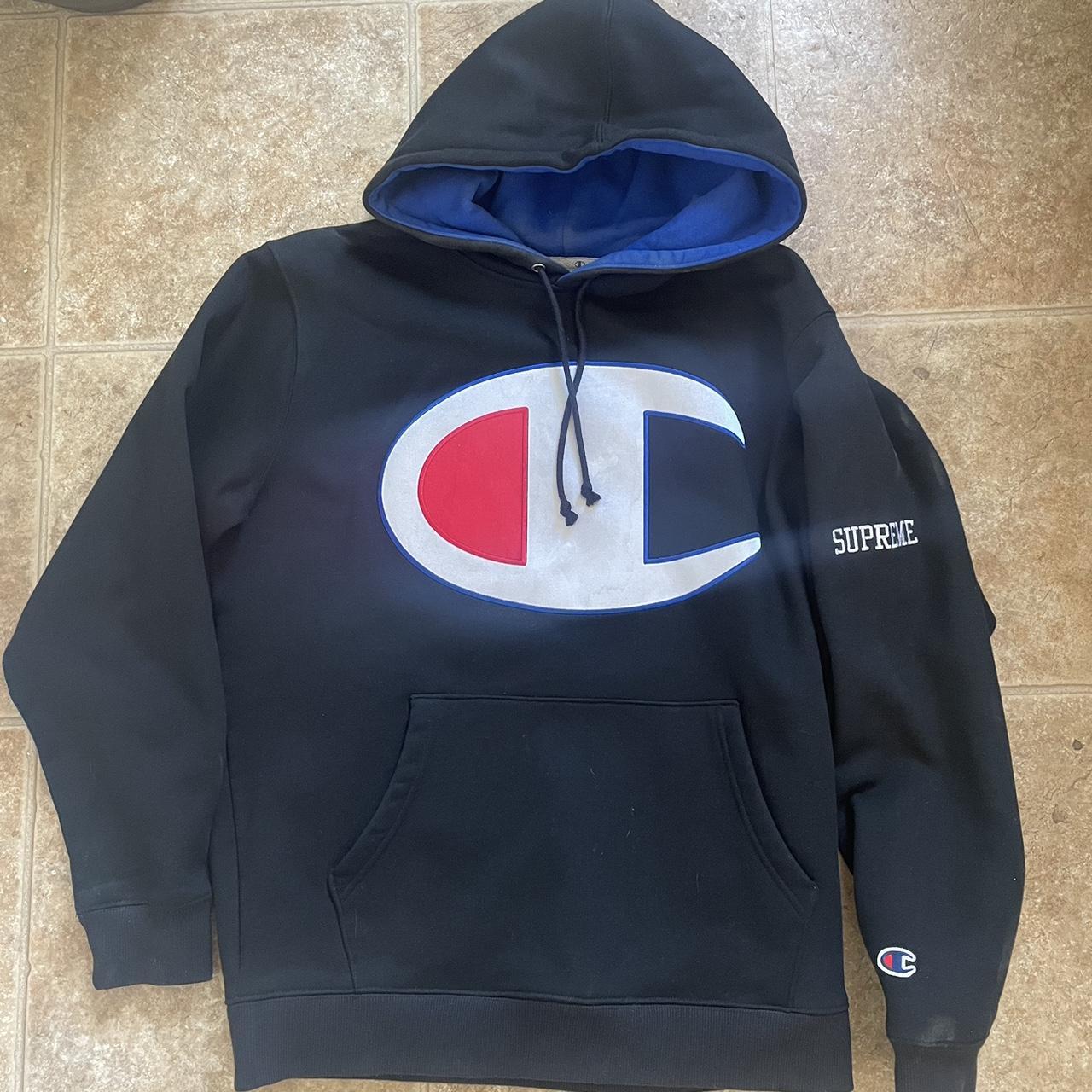 Supreme champion hot sale satin hoodie