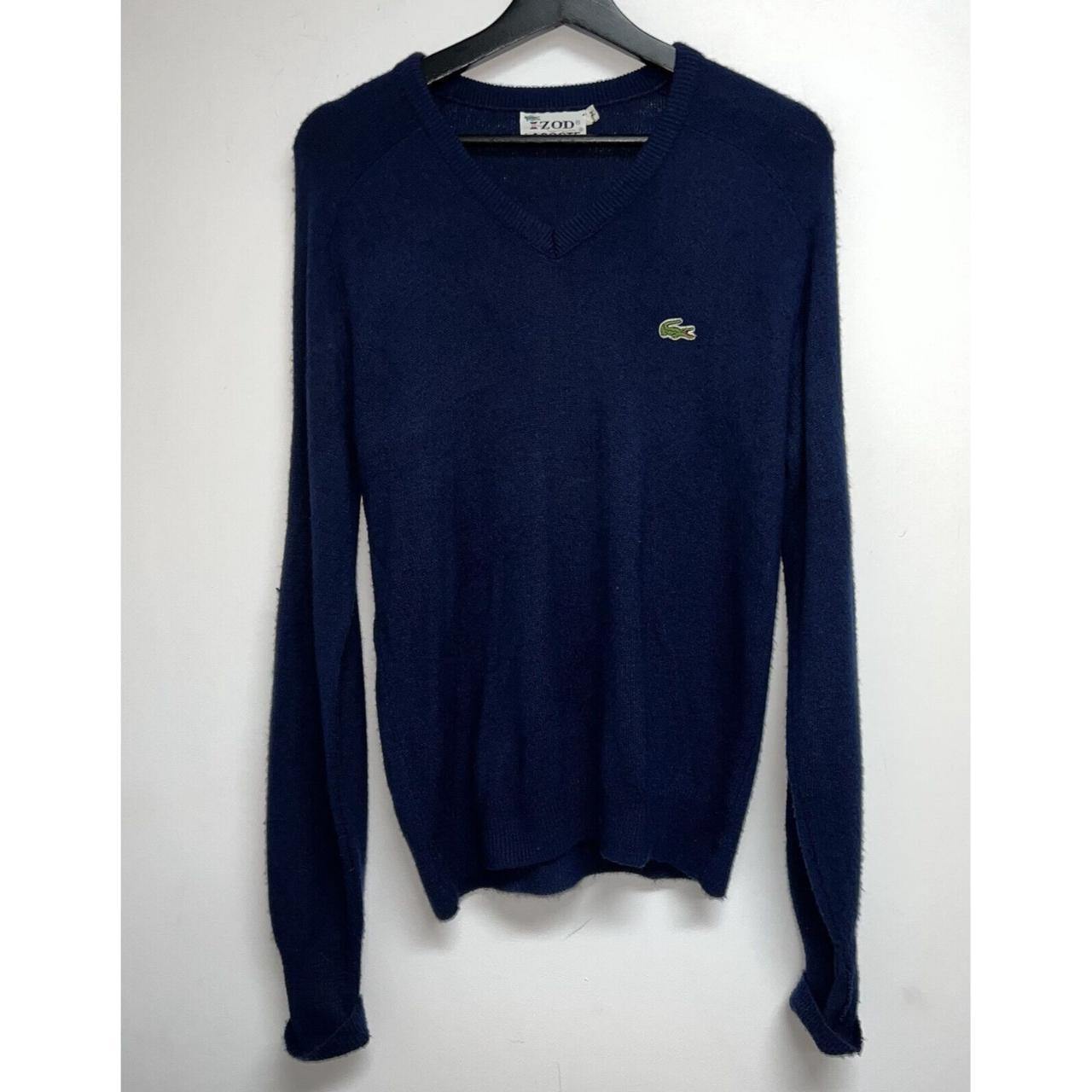 Vintage 60s 70s Izod Lacoste Mens V-neck Sweater M... - Depop