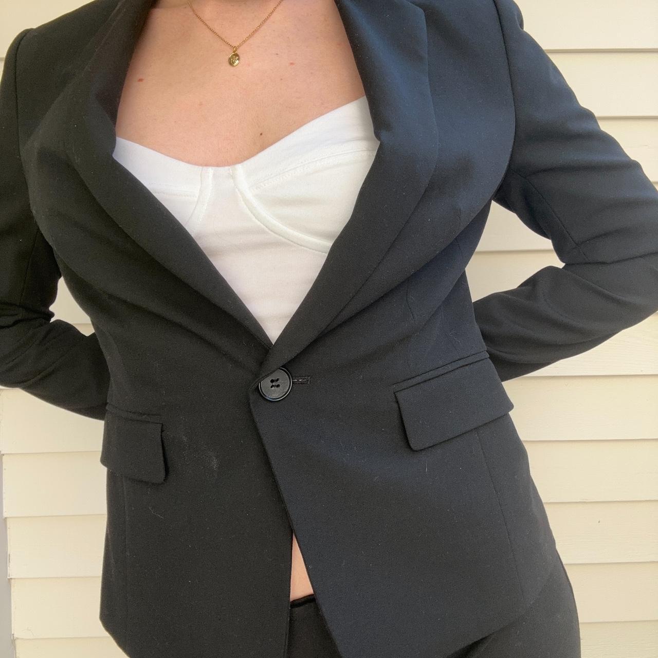 Black fitted blazer ✿ Ann Taylor ✿ swipe for video ✿... - Depop