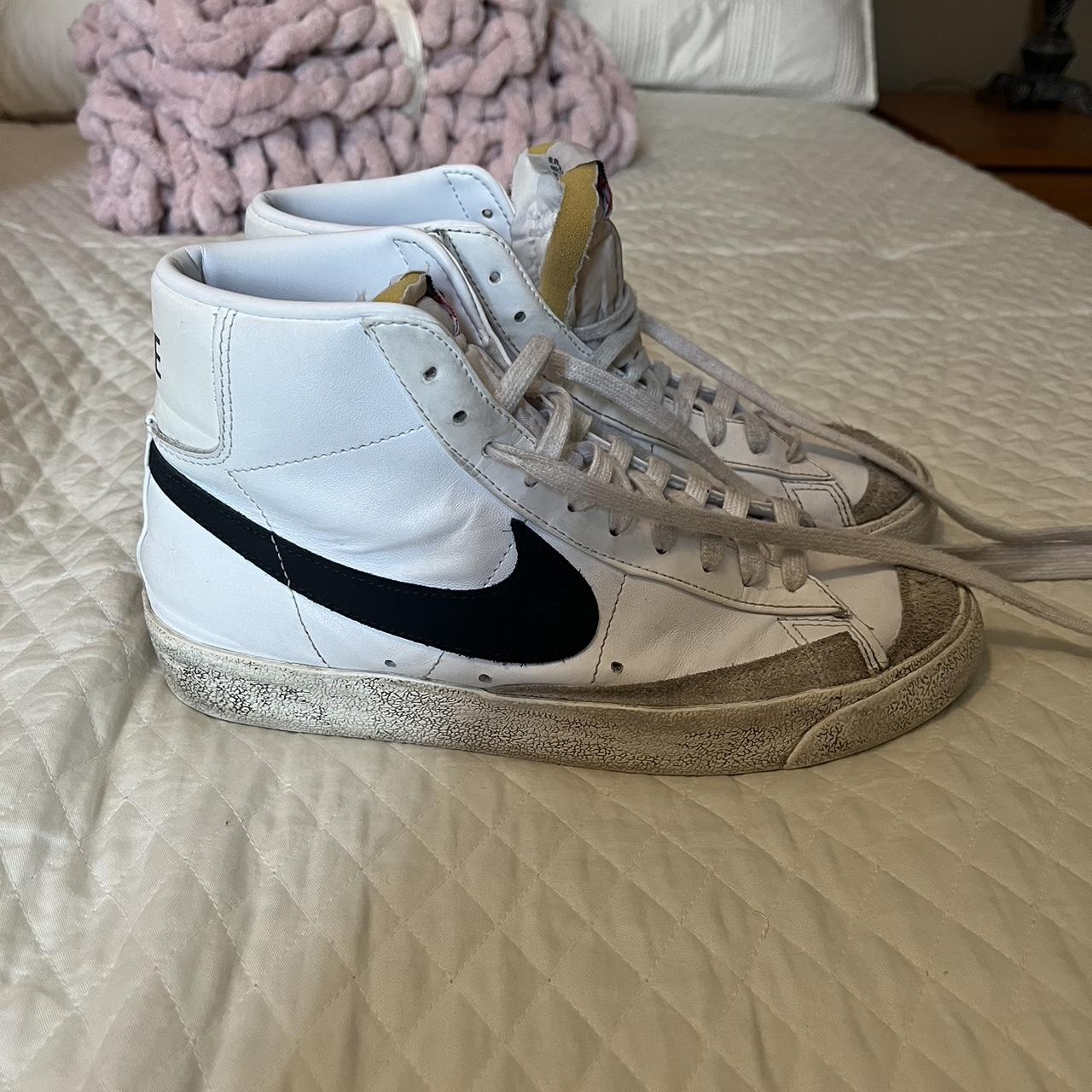 blazers nike white and black