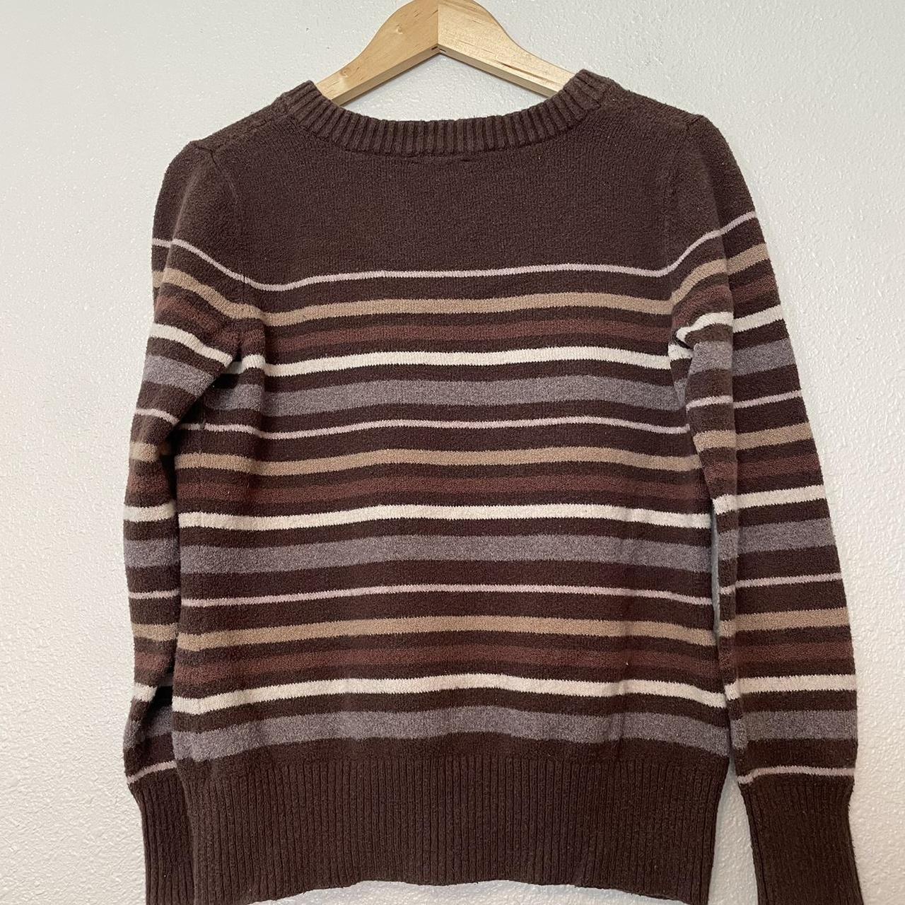 St. John’s Bay half button striped sweater Women’s... - Depop