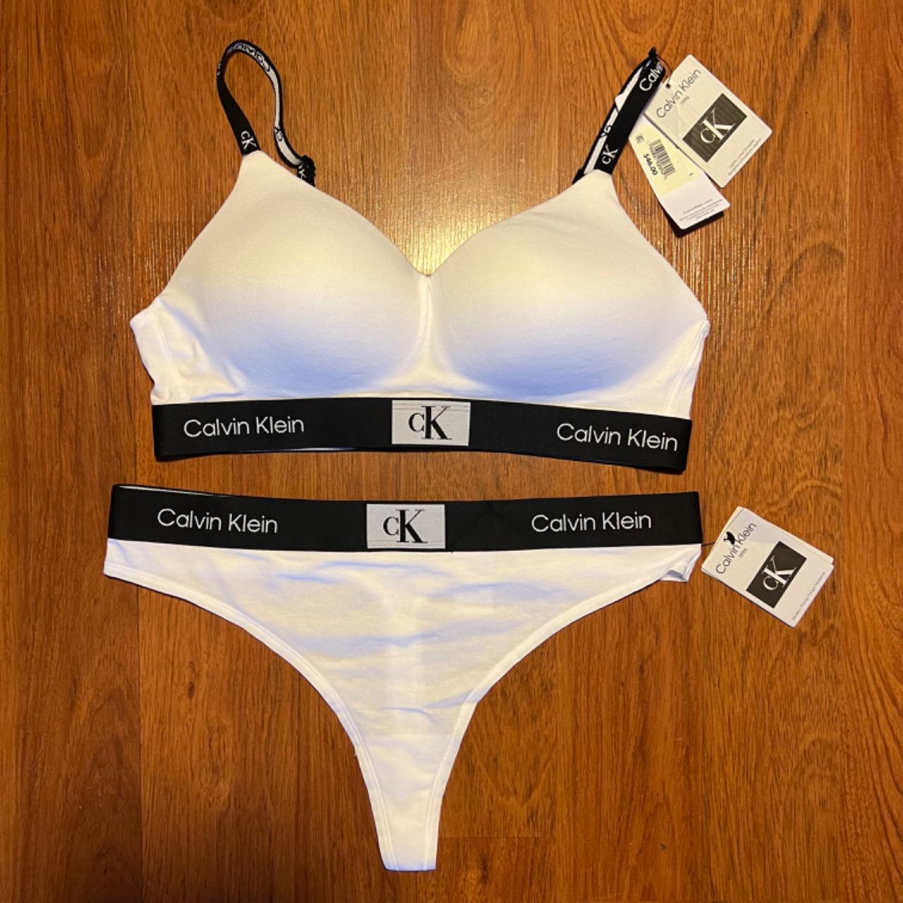 New White Calvin Klein Bra and Underwear set. Still... - Depop