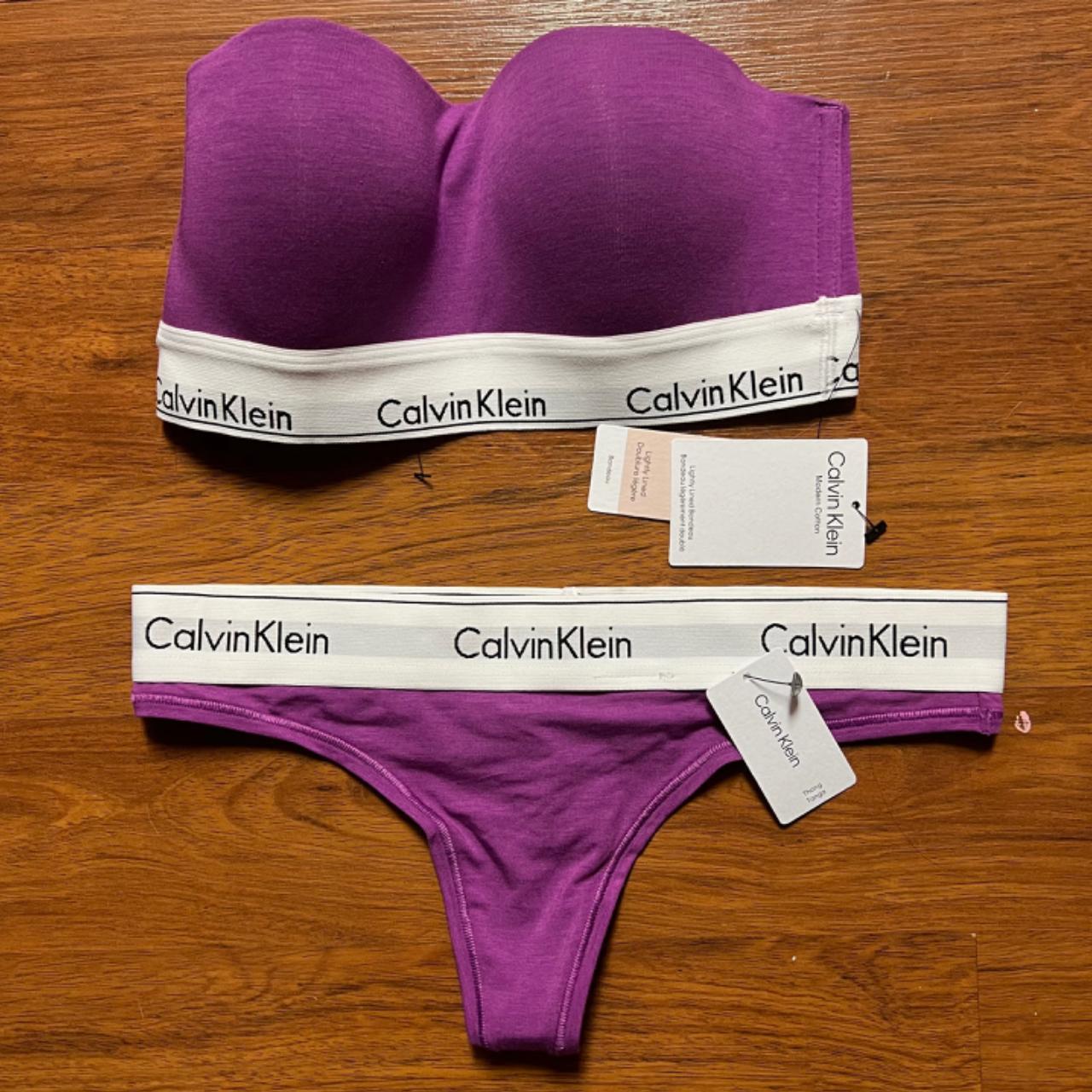 Small Purple Strapless Bra and Thing set. Brand new... - Depop