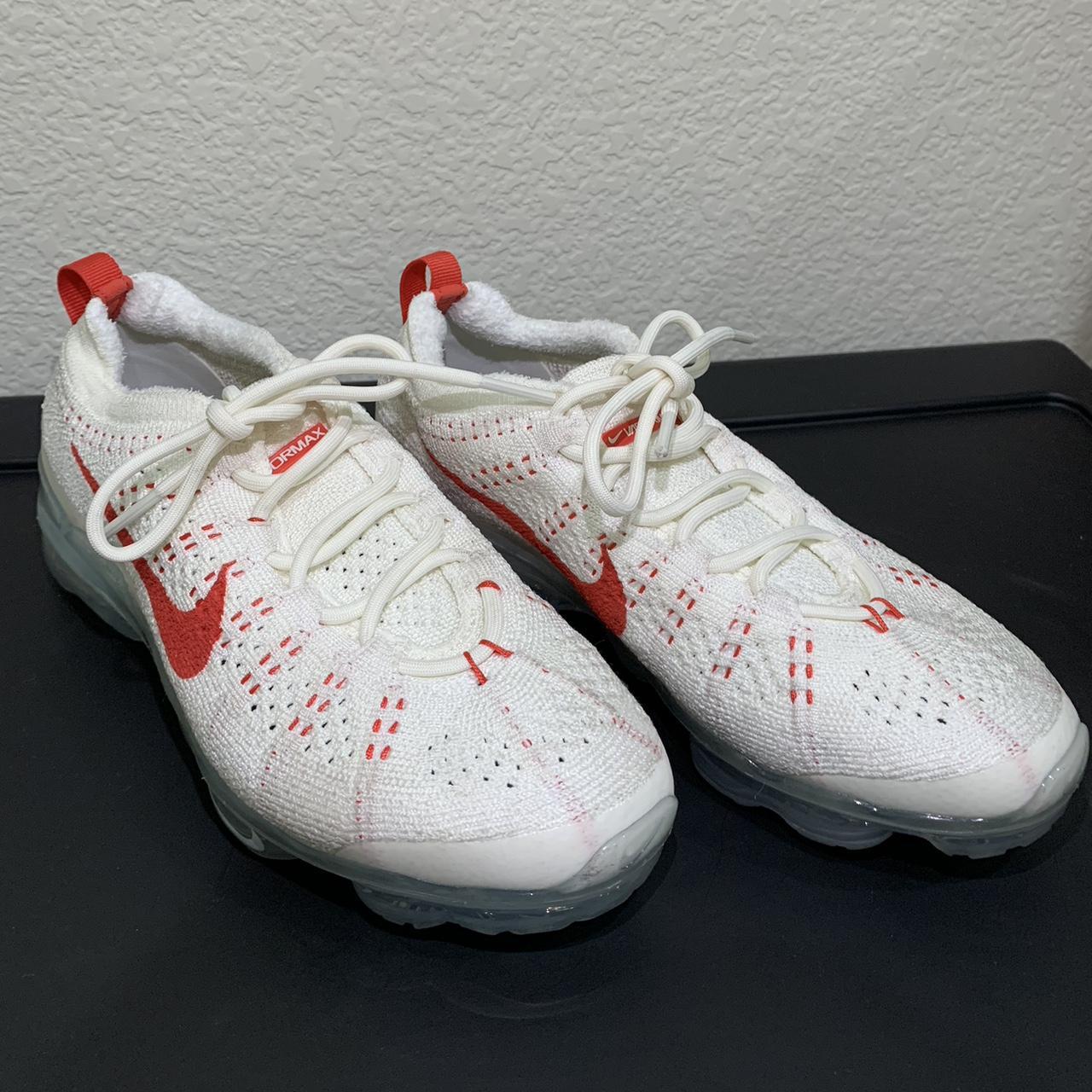 nike vapormax flyknit red and white
