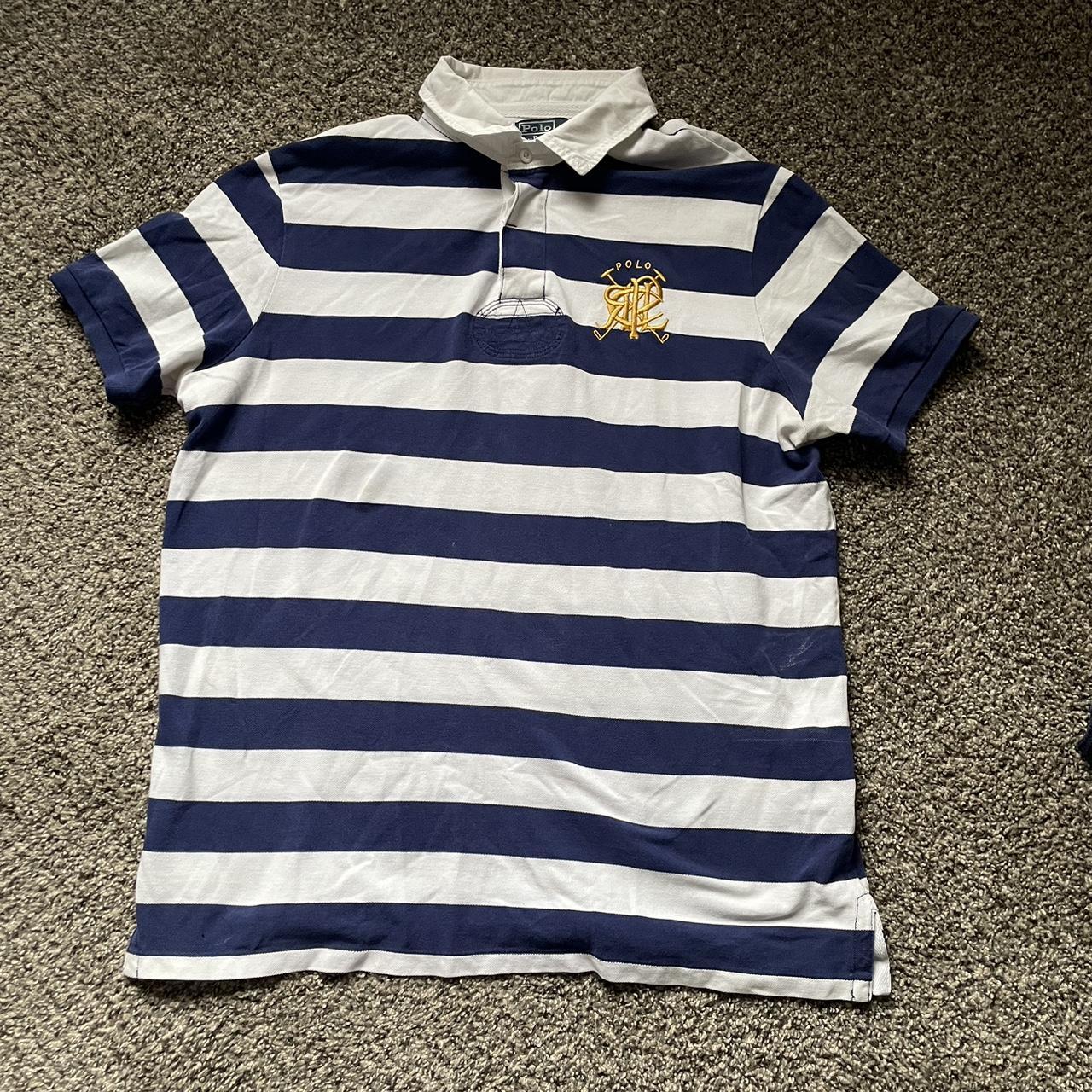 Y2K Polo Ralph Lauren striped XL - Depop