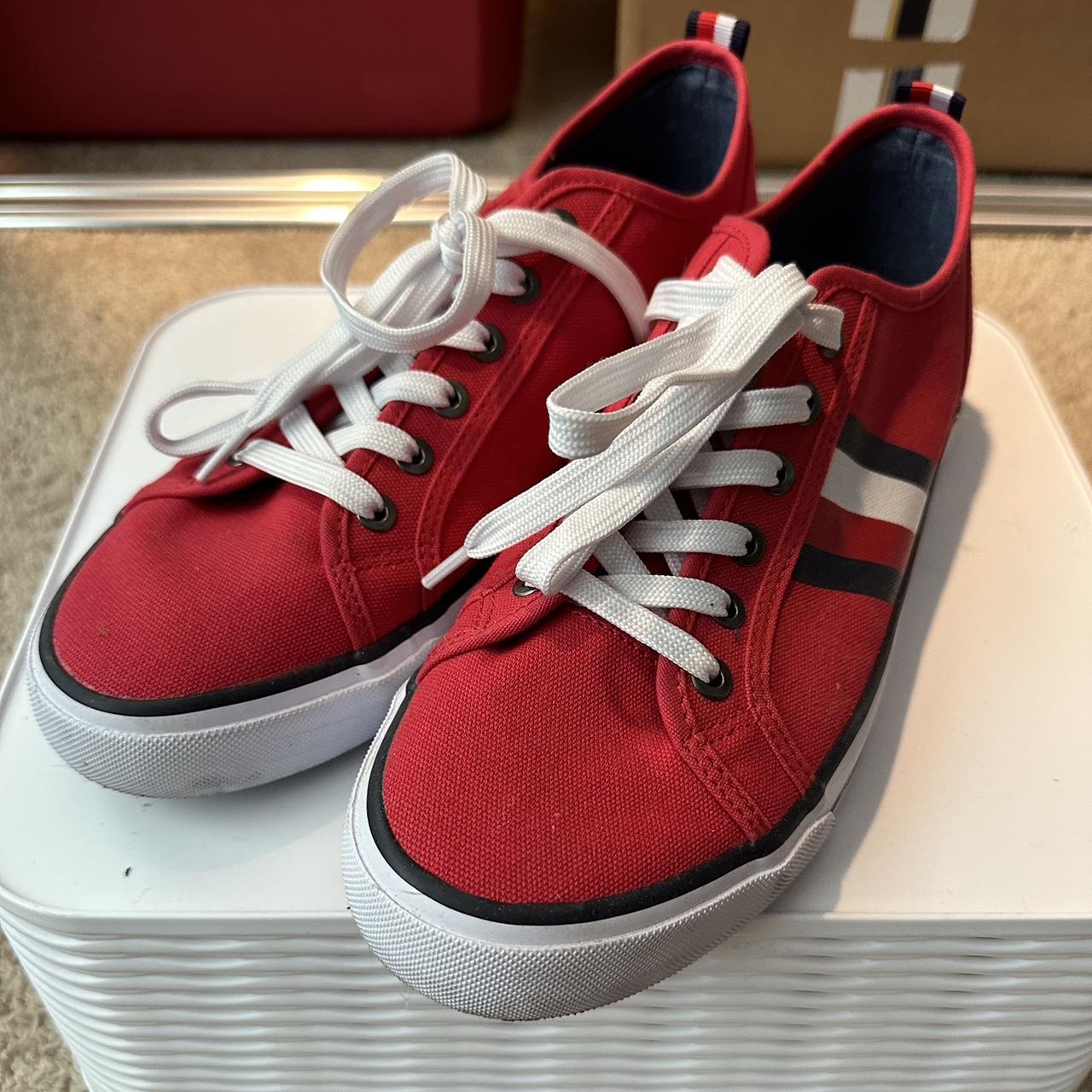 Tommy hilfiger sale red trainers