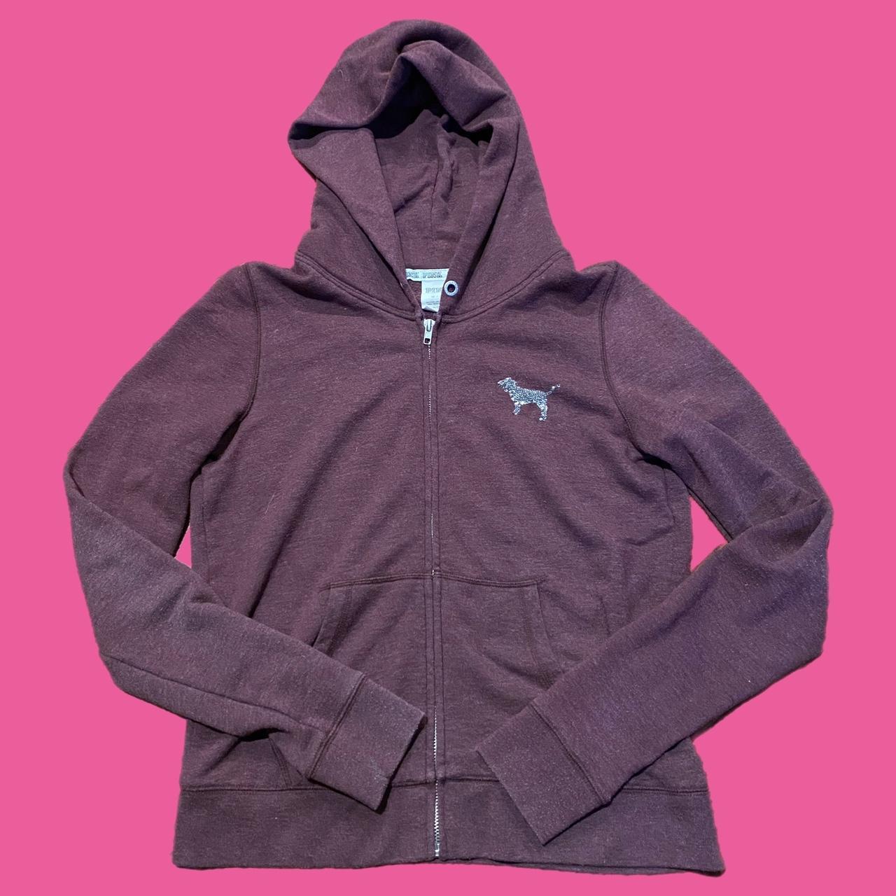 Victoria secret cheap pink burgundy hoodie