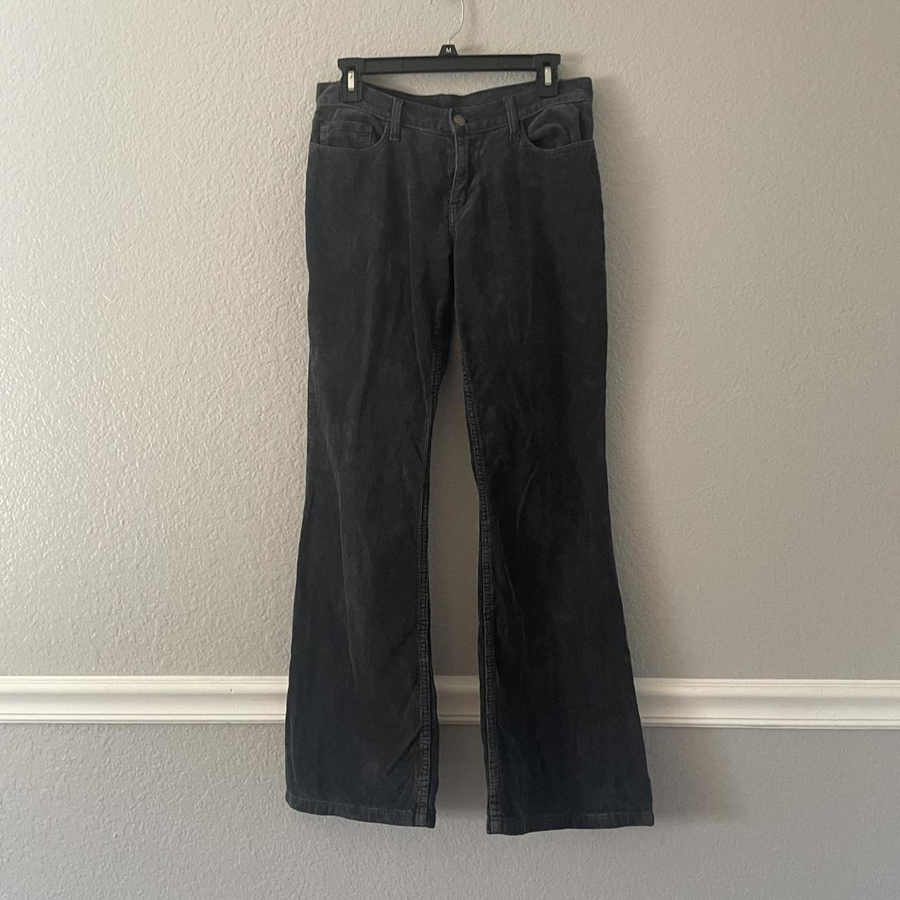 John Galt/Brandy Melville Black Low Waisted Wide Leg... - Depop