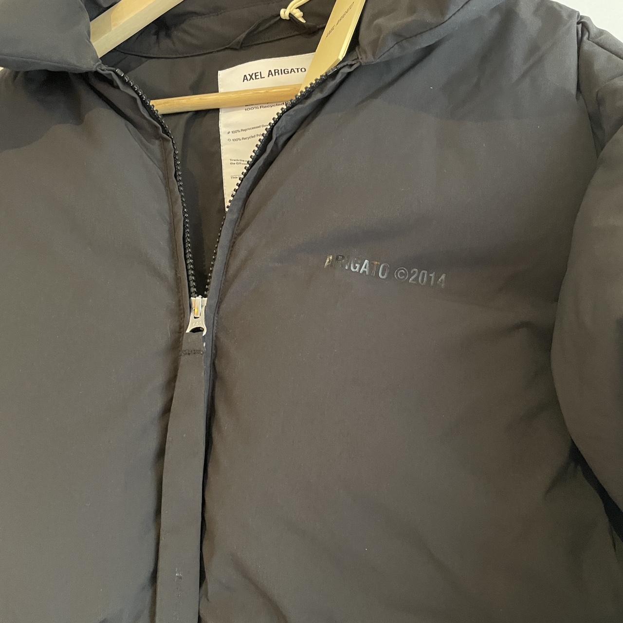 Axel Arigato Black Matt puffa jacket Size M 100%... - Depop