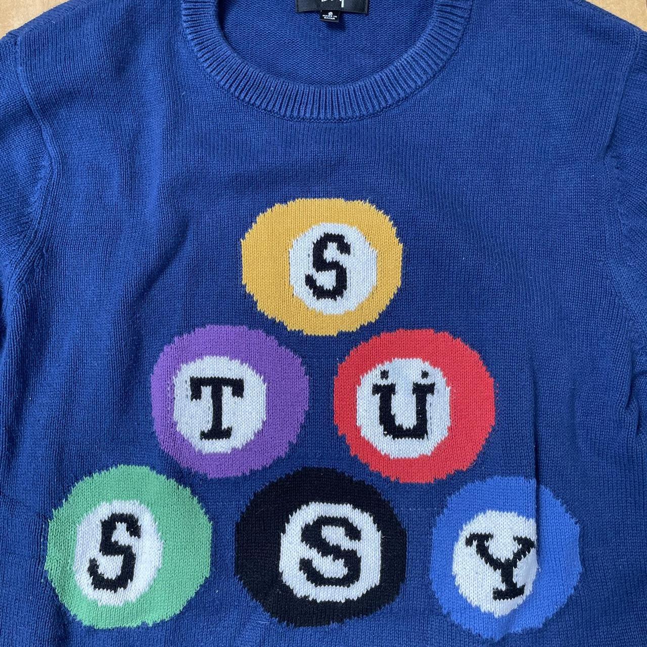 Stüssy navy billiard balls sweater / knitted jumper....