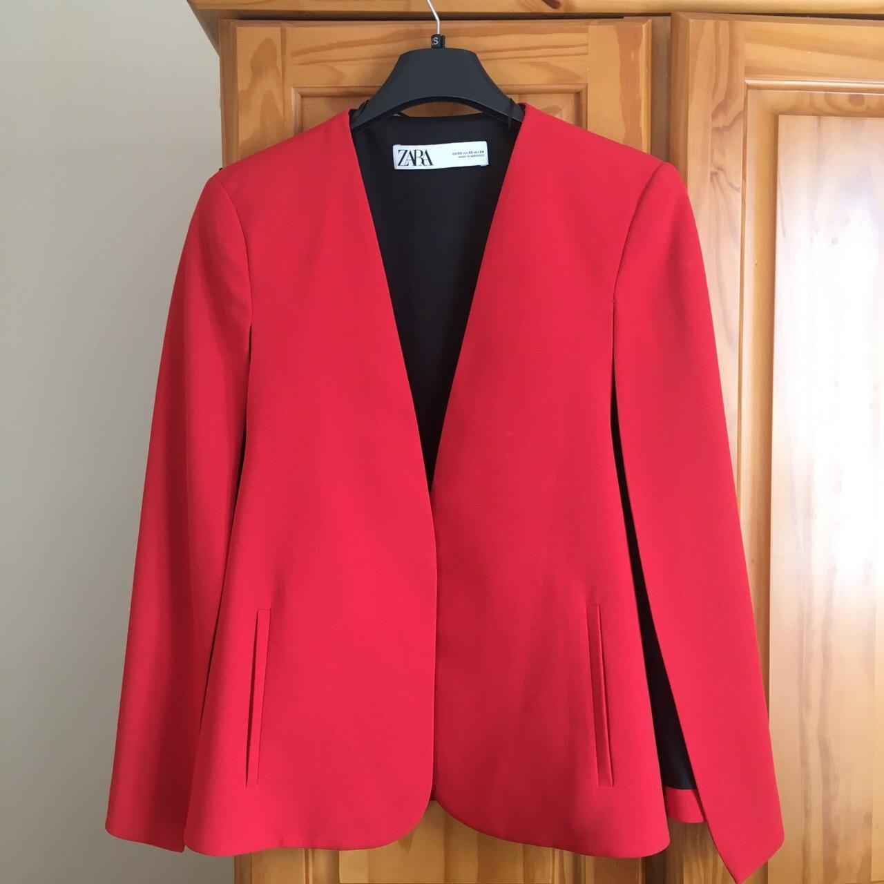 Zara cape style blazer. Size XS, would fit size... Depop