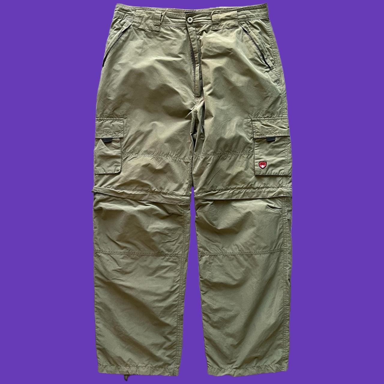 Vintage Y2K Suisse Sport Baggy Wide Leg Skater Cargo... Depop