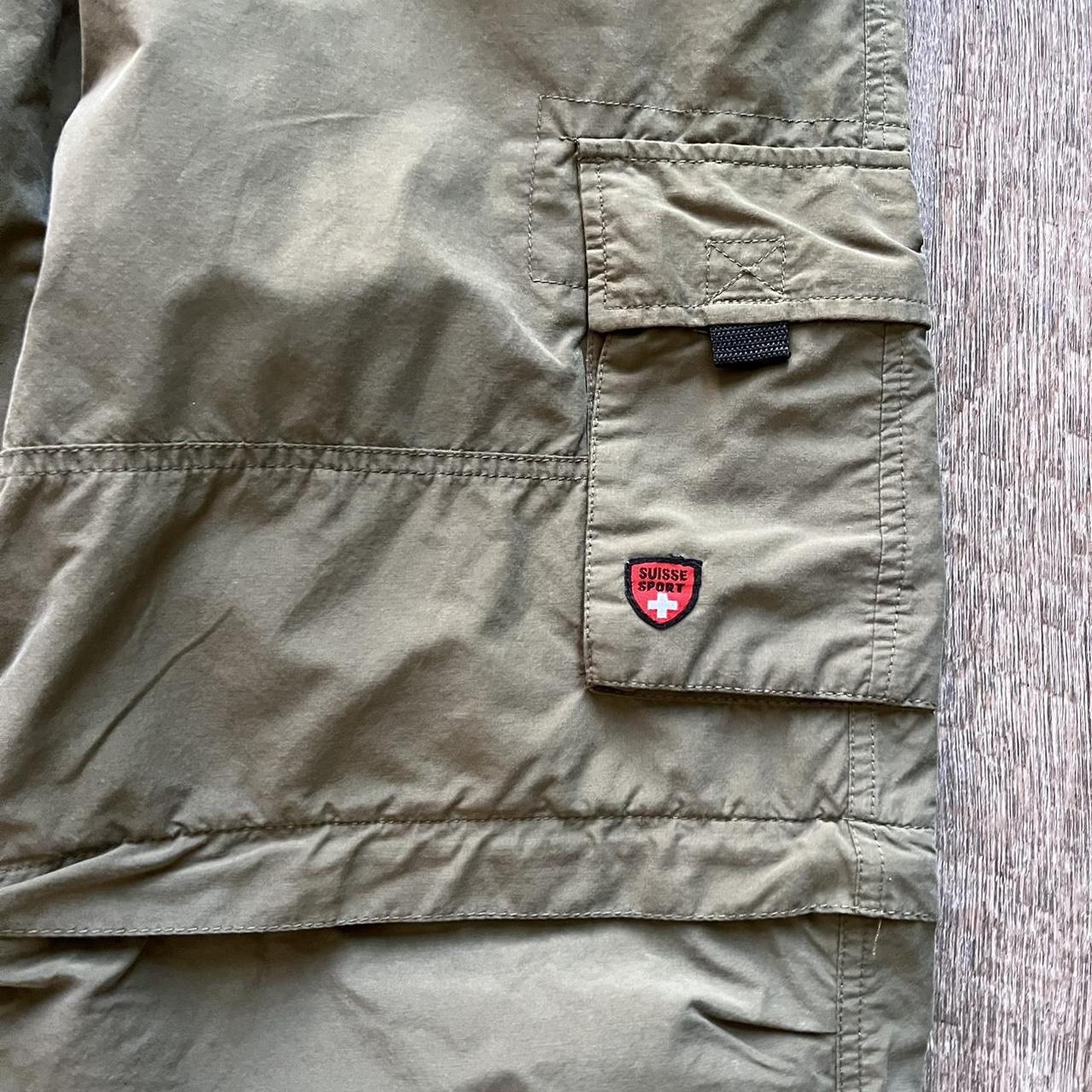 Vintage Y2K Suisse Sport Baggy Wide Leg Skater Cargo... Depop