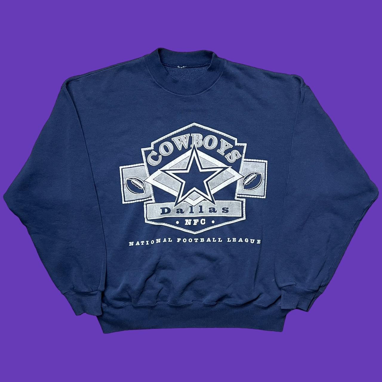 90s Dallas Cowboys NFL Football Blue Crewneck Pullover 