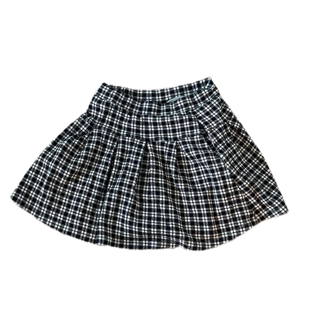 Black and white checkered mini skirt Zara kid size