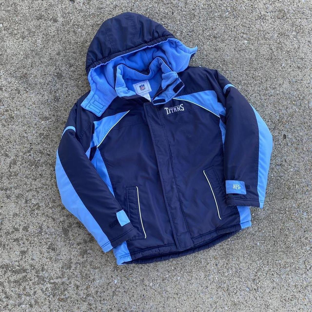 Logo Athletic x NFL Puffer Jacket Tennessee Titans - Depop