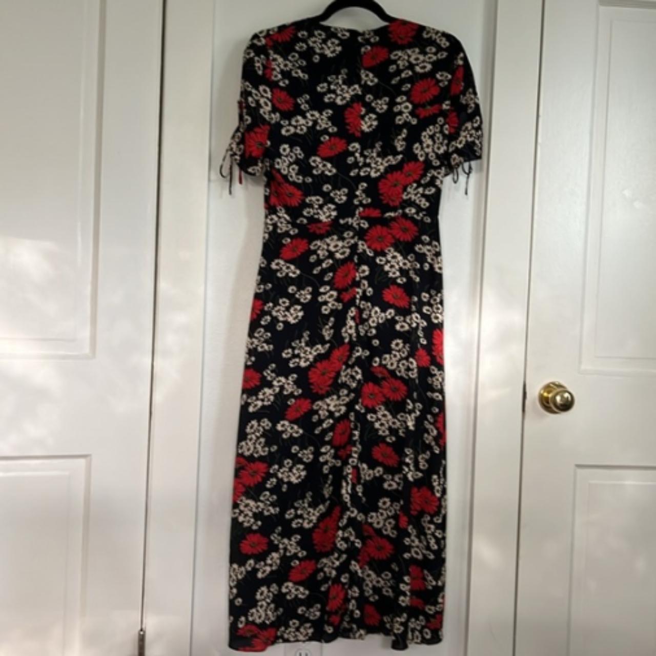 Madewell Faux Wrap Dress Hillside Daisies Peakaboo cheapest Sleeve Ties Floral Midi Dress