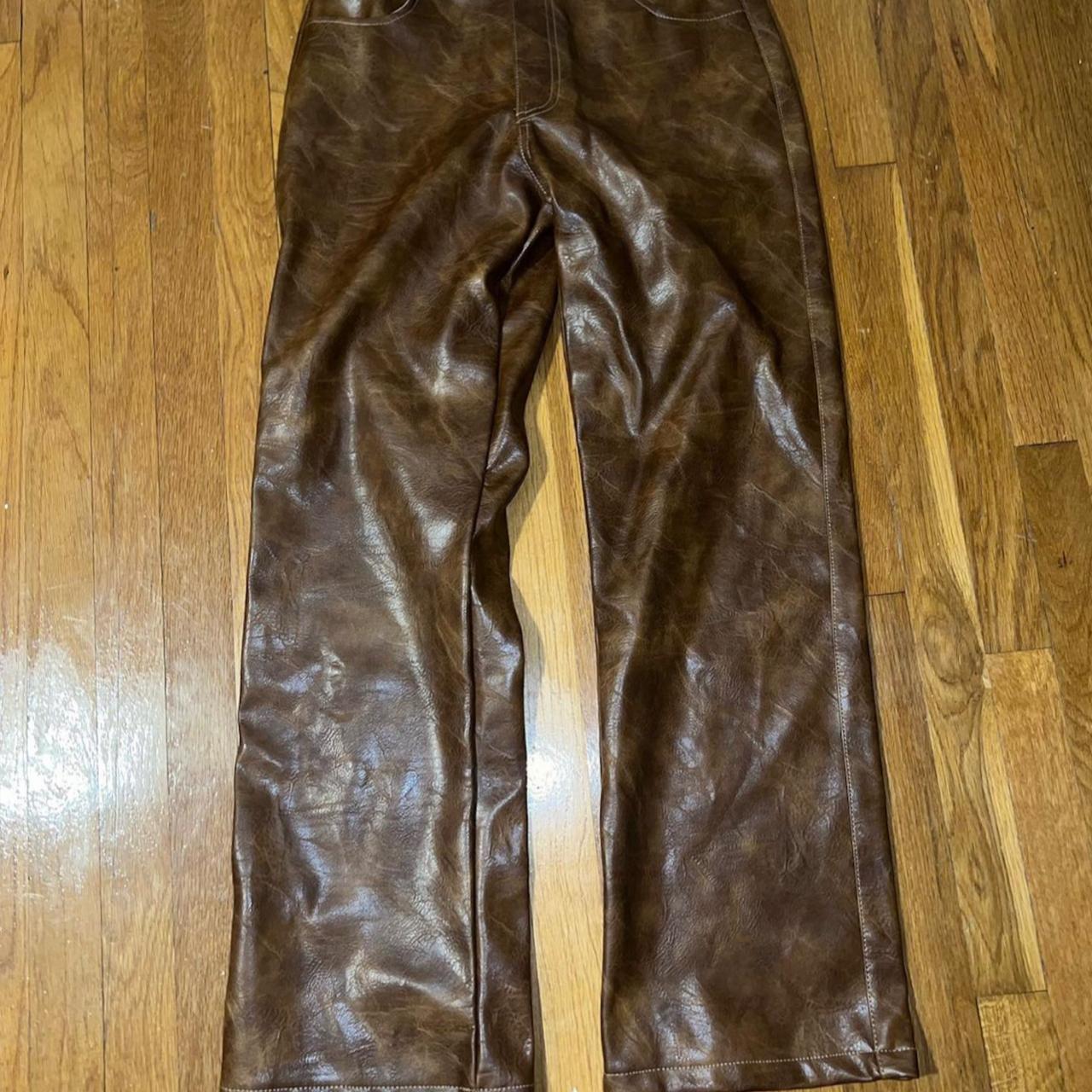 12th tribe Maeve Brown Leather Pants. Retail : $78 - Depop