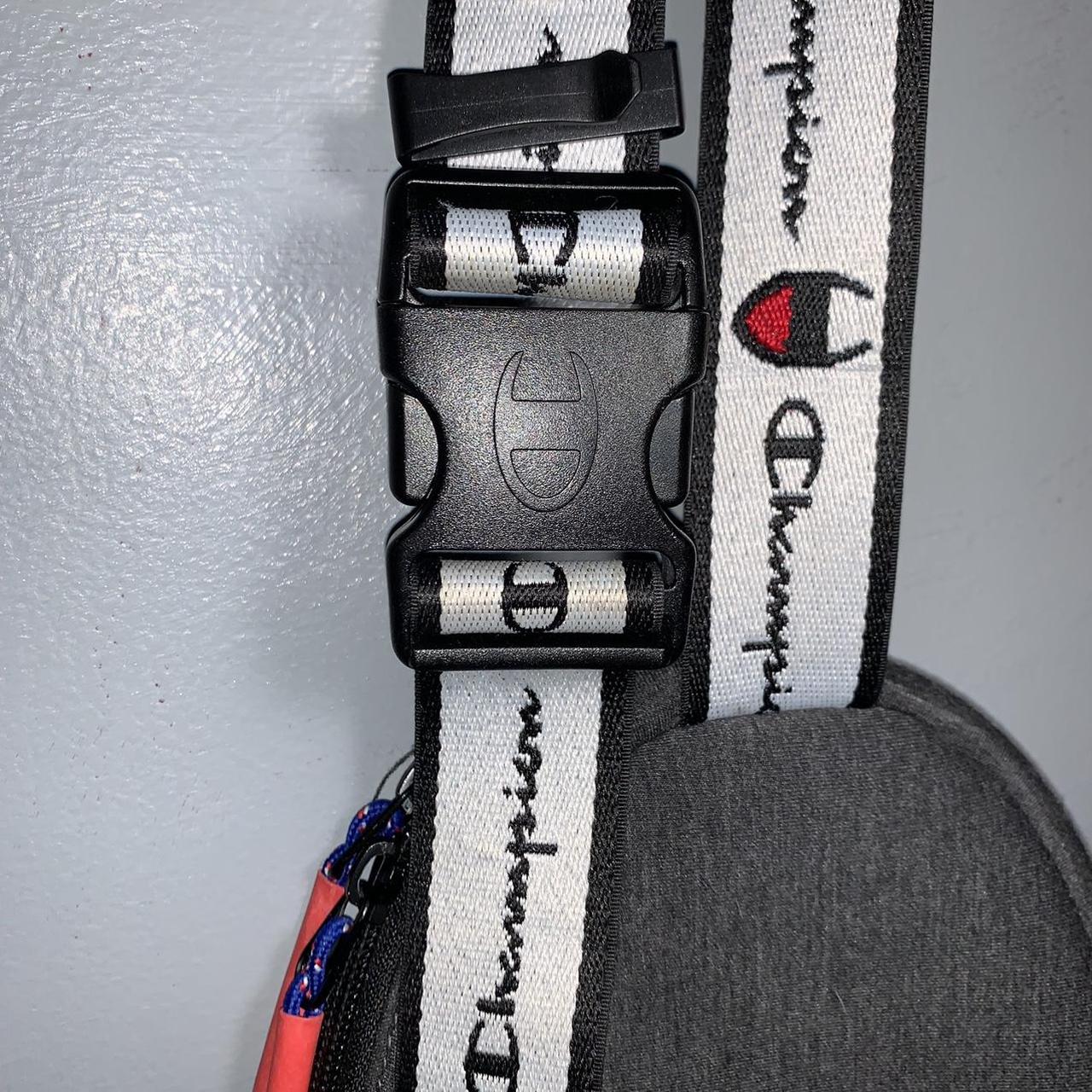 Champion Men's Grey and Red Bag Depop