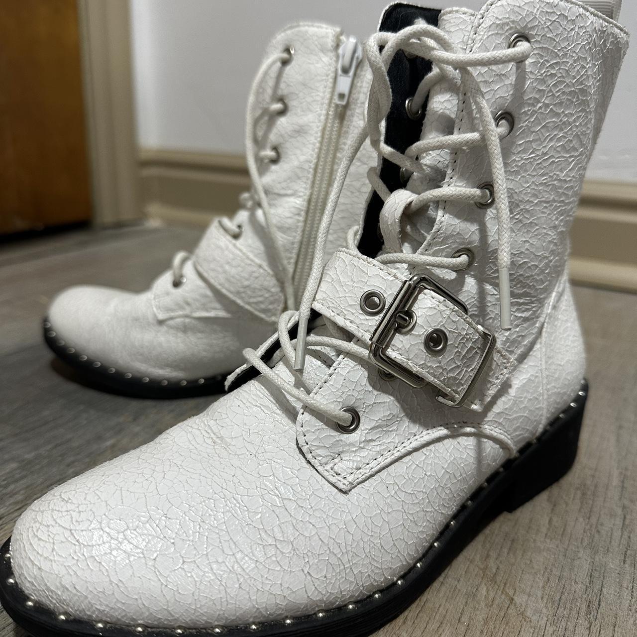 qupid white studded booties