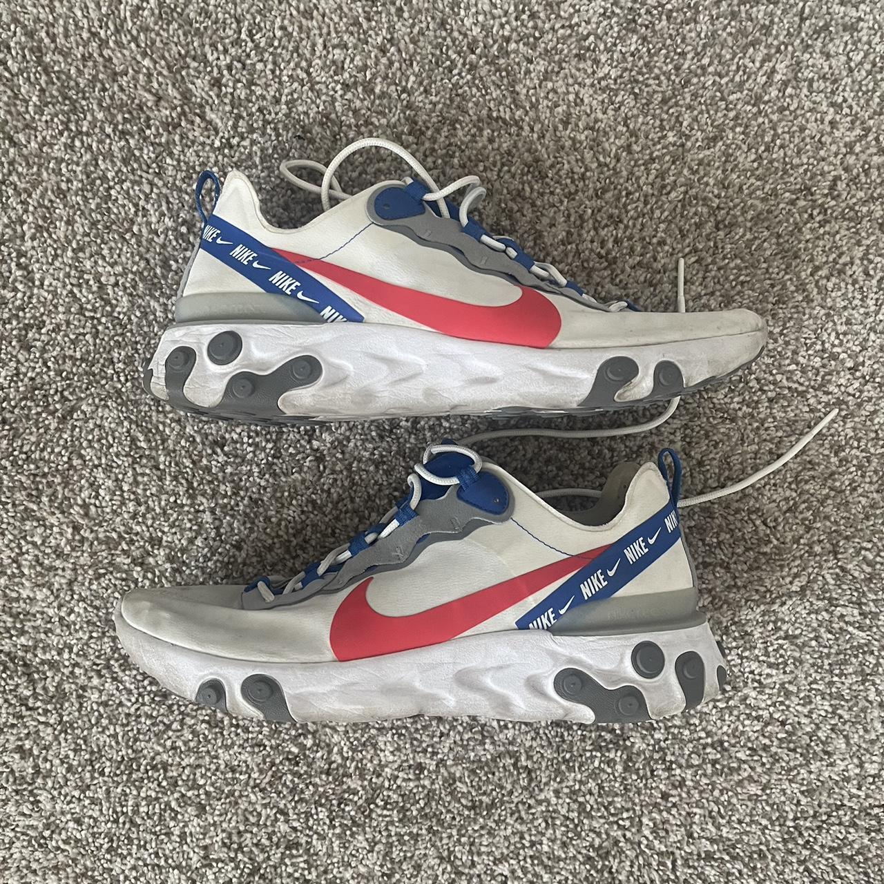 Nike react element shops 55 white royal red