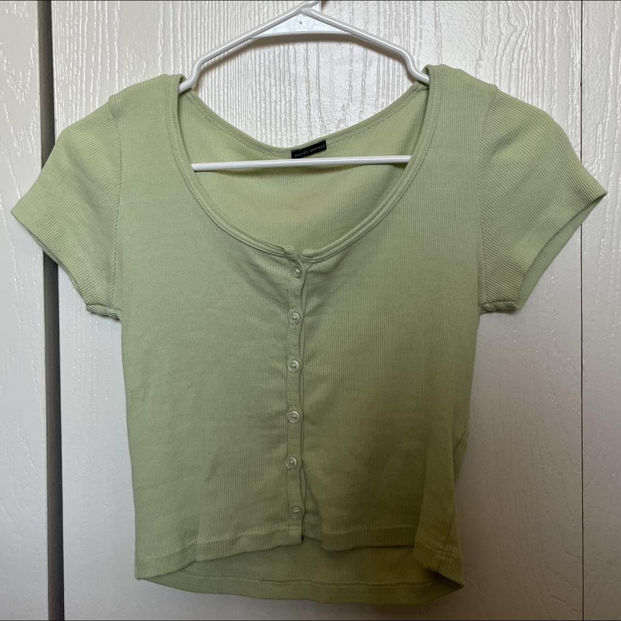 brandy melville green halter top - worn a few times - Depop