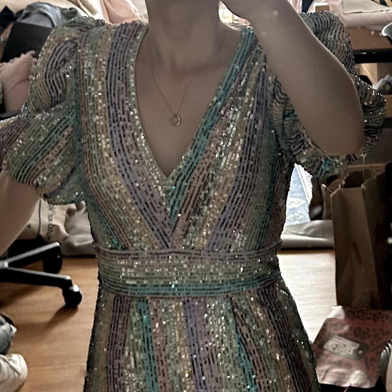 SAYLOR INDIRA SEQUIN MINI DRESS Wore to Taylor... - Depop