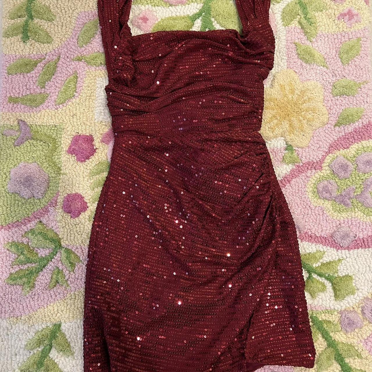 LUCY IN THE SKY Red Melina Dress XXS Too Small For... Depop