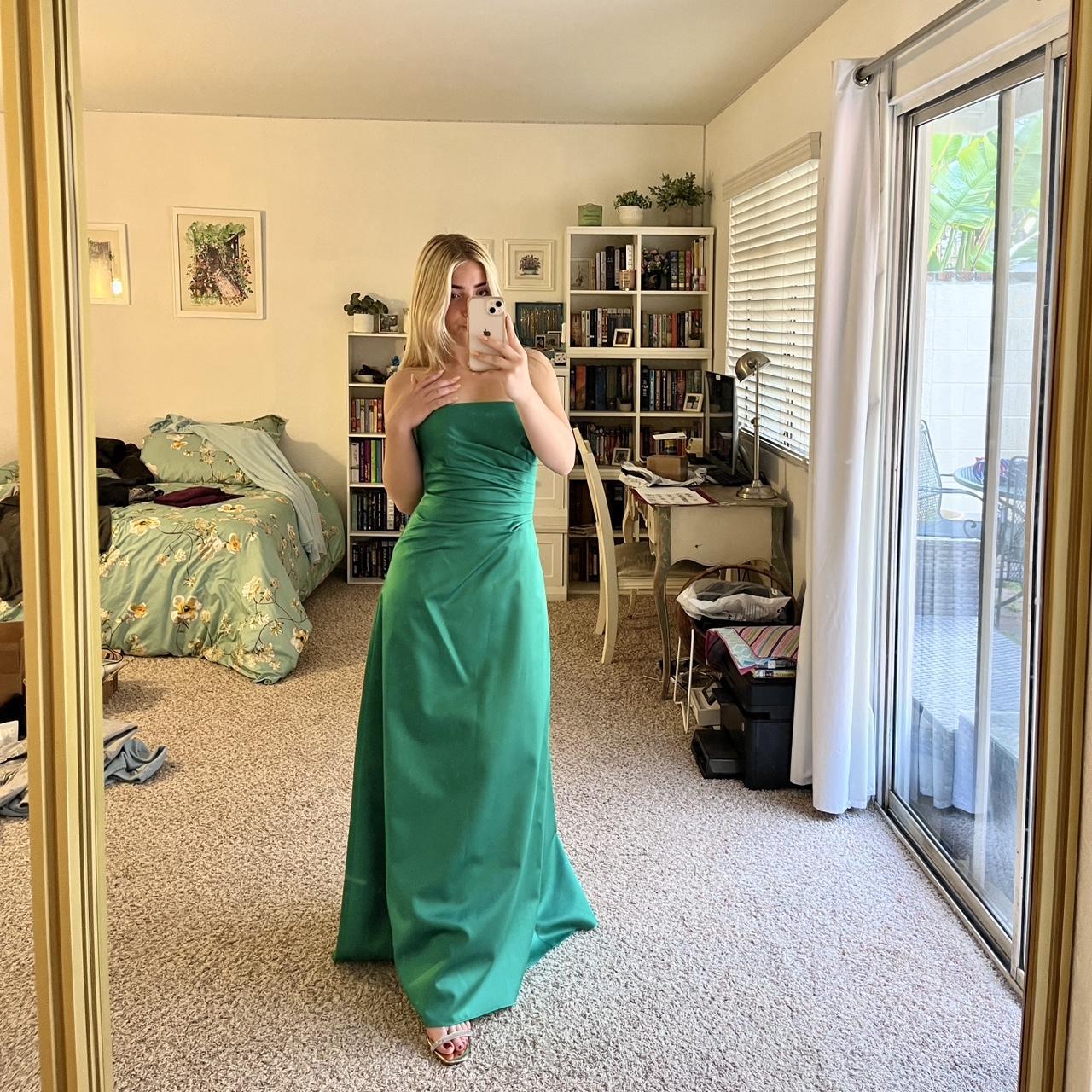 David's bridal green outlet dress