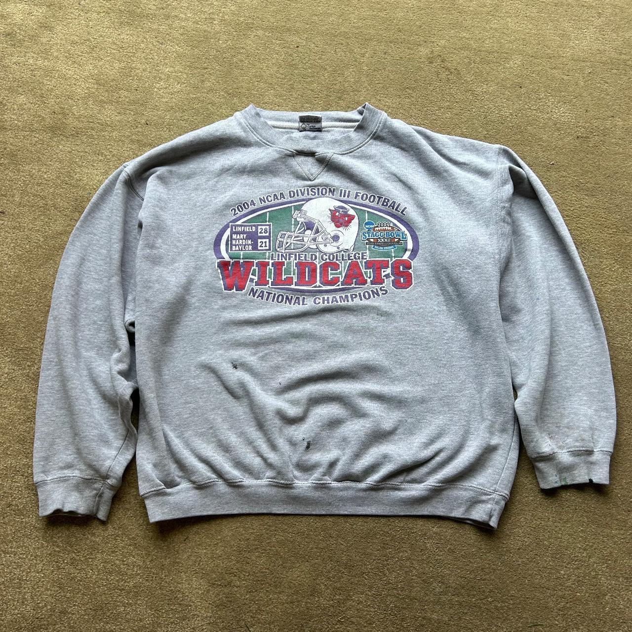 Vintage College Sweatshirt Some marks on front Size... - Depop