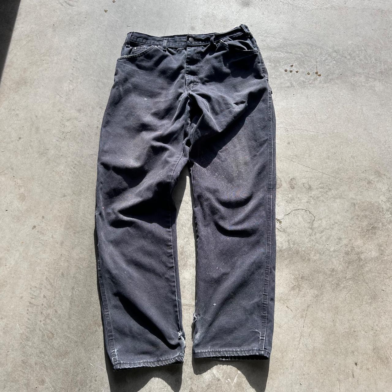 Dickies Faded Pants 34x32 Dm for questions #black... - Depop